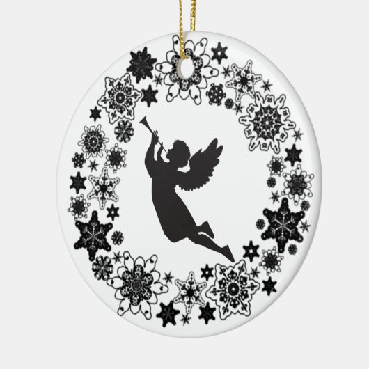 Kerstangel Silhouette Ornament (Links)