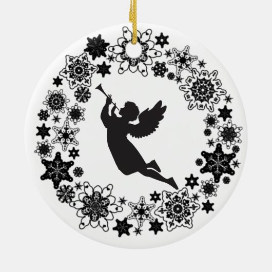 Kerstangel Silhouette Ornament (Achterkant)