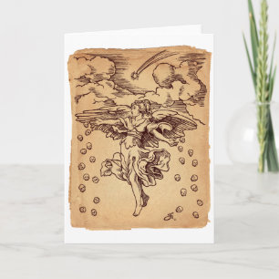 kerstangel van de doodskaart feestdagen kaart