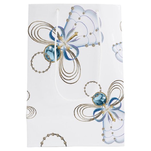 Kerstangel van Faith Random Pattern Collage Medium Cadeauzakje (Achterkant)