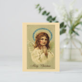  kerstangel voor de  kerst briefkaart (Staand voorkant)