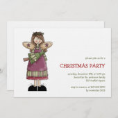 Kerstangels: Angel en kerstboom Kaart (Voorkant / Achterkant)