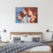 KerstAngels Art Nieuw-Zeeland Ginger Vrouwen schil Canvas Afdruk (Insitu (Slaapkamer))