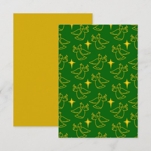 Kerstangels Bedankkaart (Voorkant / Achterkant)