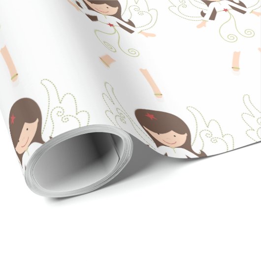 Kerstangels Cadeaupapier (Rol Hoek)