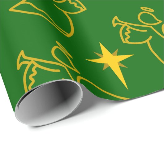 Kerstangels Cadeaupapier (Rol Hoek)