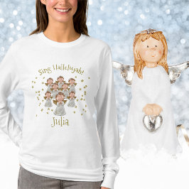 Kerstangels Choir, met naam T-shirt