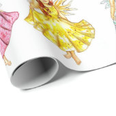 KerstAngels Dancing JL Biel Cadeaupapier (Rol Hoek)