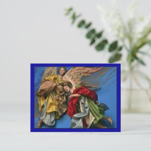 Kerstangels Feestdagenkaart (Staand voorkant)