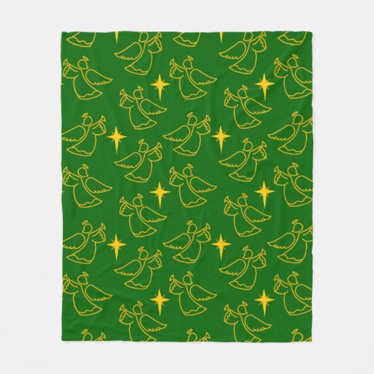 Kerstangels Fleece Deken (Voorkant)