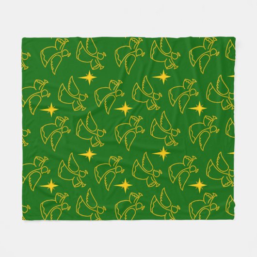 Kerstangels Fleece Deken (Voorkant (Horizontaal))