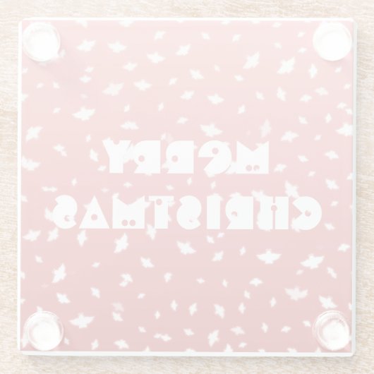 Kerstangels Glazen Onderzetter (Achterkant)