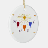 KerstAngels in Star Noel Keramisch Ornament (Rechts)