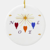 KerstAngels in Star Noel Keramisch Ornament (Achterkant)