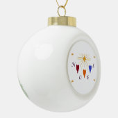KerstAngels in Star Noel Keramische Bal Ornament (Links)