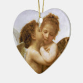KerstAngels Kiss, Bouguereau Keramisch Ornament (Links)