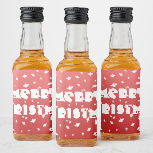 Kerstangels Likeurfles Etiket (Flessen)