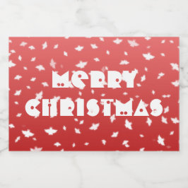 Kerstangels Likeurfles Etiket