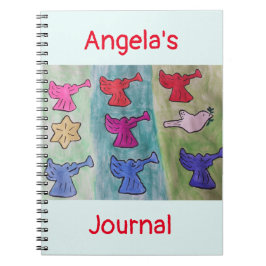 Kerstangels met draaiend Notitieboek