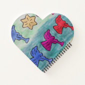 Kerstangels met trompetshart notitieboek (Achterkant)