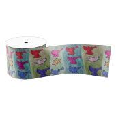 kerstangels met trompetten grosgrain lint (Spoel)