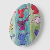 kerstangels met trompetten grote klok (Hoek)