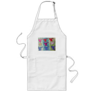kerstangels met trompetten lang schort