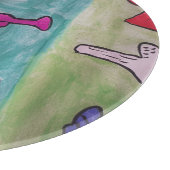 kerstangels met trompetten snijplank (Hoek)