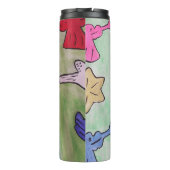 kerstangels met trompetten thermosbeker (Achterkant)