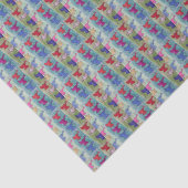 kerstangels met trompetten tissuepapier (Detail)