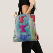 kerstangels met trompetten tote bag (Dichtbij)