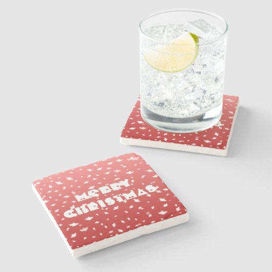 Kerstangels Stenen Onderzetter (Zijkant)