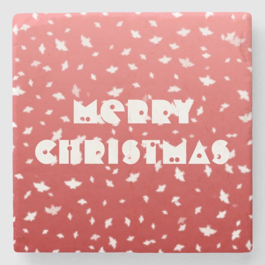 Kerstangels Stenen Onderzetter (Voorkant)