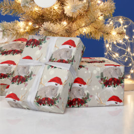 Kerstangst Kind Geitte Poinsettia Wreator Cadeaupapier