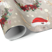 Kerstangst Kind Geitte Poinsettia Wreator Cadeaupapier (Rol Hoek)
