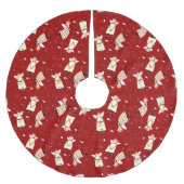 kerstanie - rok, geborsteld polyester kerstboom rok (Voorkant)