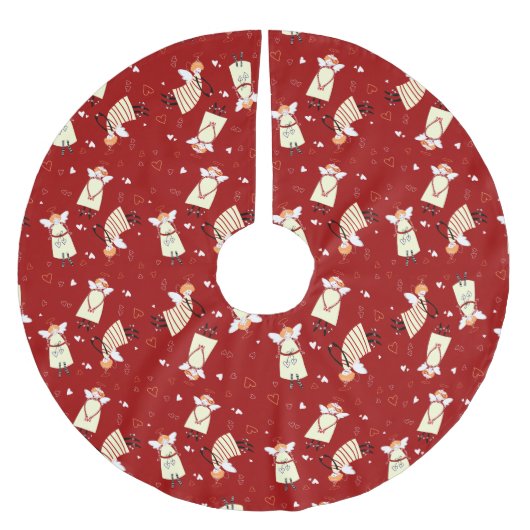 kerstanie - rok, geborsteld polyester kerstboom rok (Voorkant)