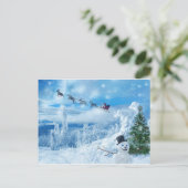 kerstanime feestdagenkaart (Staand voorkant)