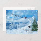 kerstanime feestdagenkaart (Voorkant / Achterkant)