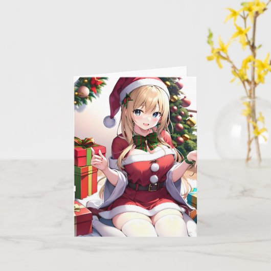 Kerstanime H - AI Kaart (Gele Bloem)