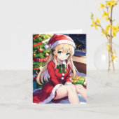 Kerstanime P - AI Kaart (Gele Bloem)