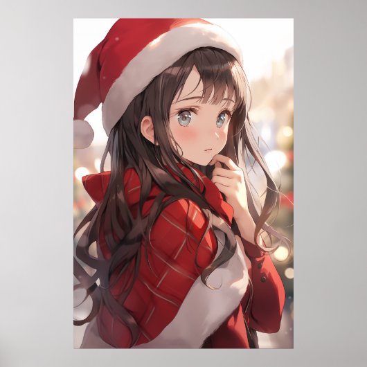 Kerstanimme Girl Poster (Voorkant)