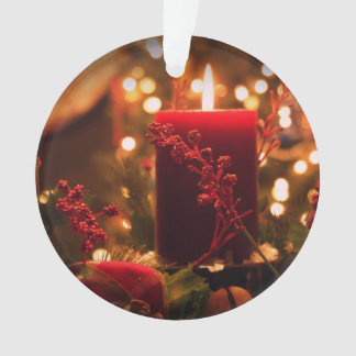 Kerstannament acrylronde lichtkaars ornament
