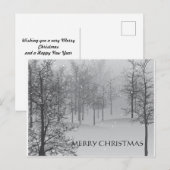 Kerstansichtkaarten Besneeid Landschap Feestdagenkaart (Voorkant / Achterkant)