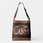 Kerstantieke Jezus Natitivity Manger Scene Crossbody Tas (Achterkant)