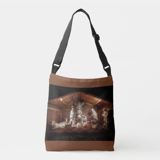 Kerstantieke Jezus Natitivity Manger Scene Crossbody Tas (Voorkant)