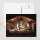 Kerstantieke Jezus Natitivity Manger Scene Feestdagenkaart (Voorkant / Achterkant)