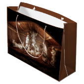 Kerstantieke Jezus Natitivity Manger Scene Groot Cadeauzakje (Achterkant Gekanteld)