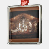 Kerstantieke Jezus Natitivity Manger Scene Metalen Ornament (Links)