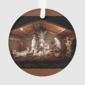 Kerstantieke Jezus Natitivity Manger Scene Ornament (achterkant)